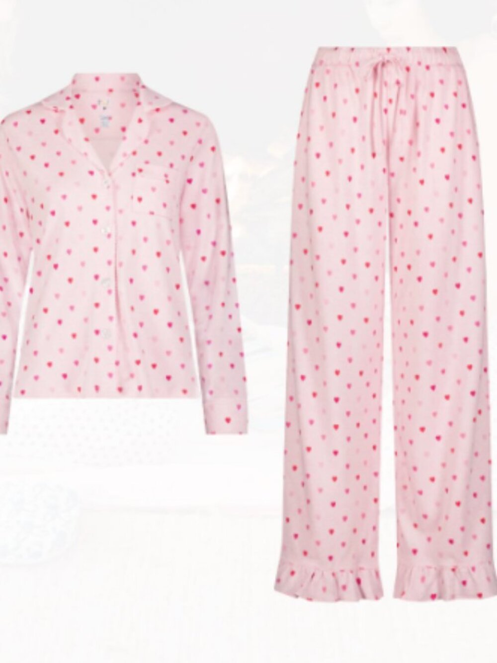 NWT Roller Rabbit Jemina Hearts Kate Lounge Set XXS